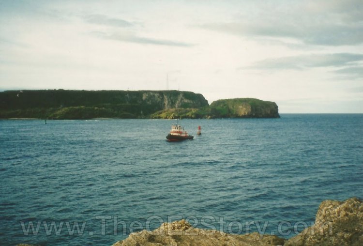 Guam 1995 - Tug Boat Going Out
